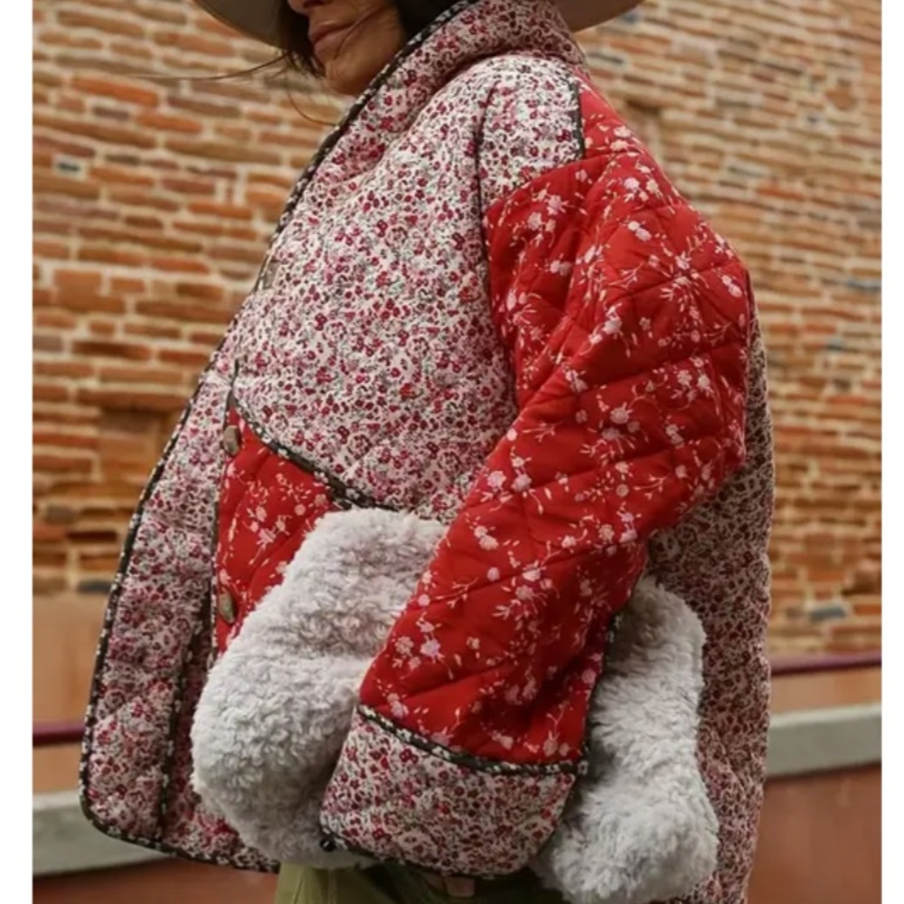 2 left   ! FINAL SALE Adorable Boho Western floral patchwork jacket